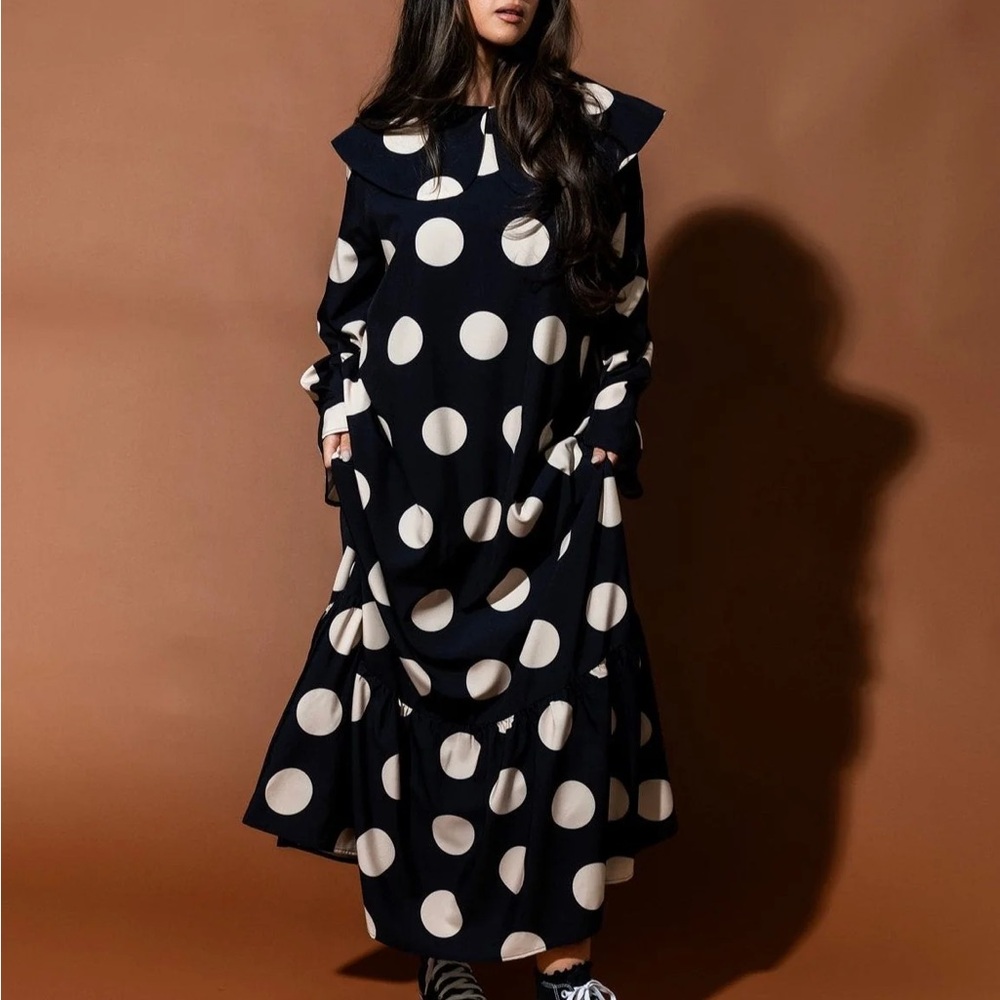 NWT Dressed in LALA “Doing What I Damn Well Please Polka Dot Maxi Dress”